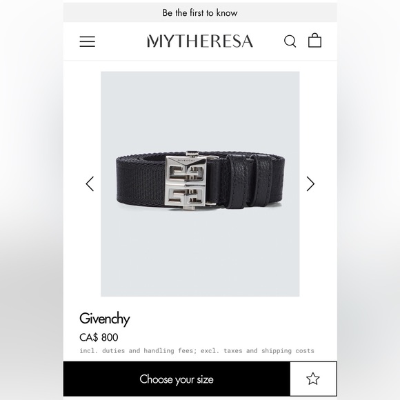 Givenchy Webbed Belt 4G Buckle - 90 CM Unisex - Picture 7 of 10